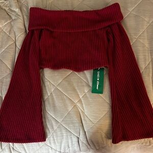 Shein off shoulder cropped sweater